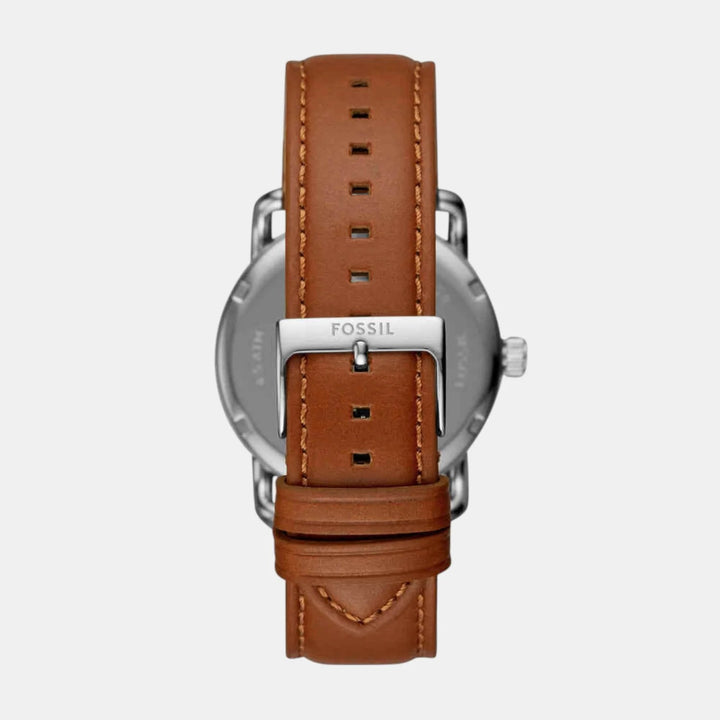 Fossil Copeland FS5661 Black Dial Black Leather Strap Men&