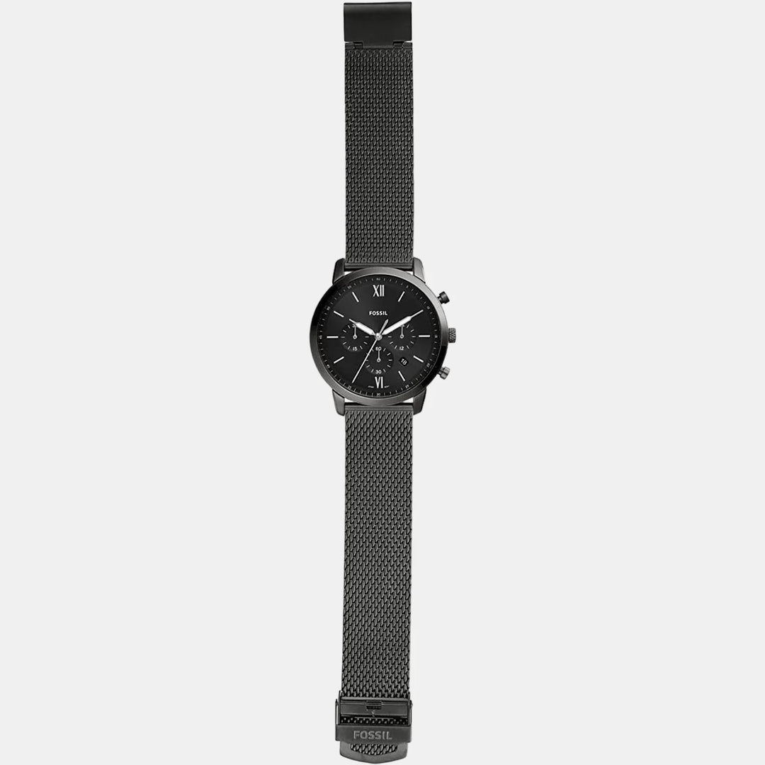Fossil Copeland FS5699 Black Dial Brown Leather Strap Men&