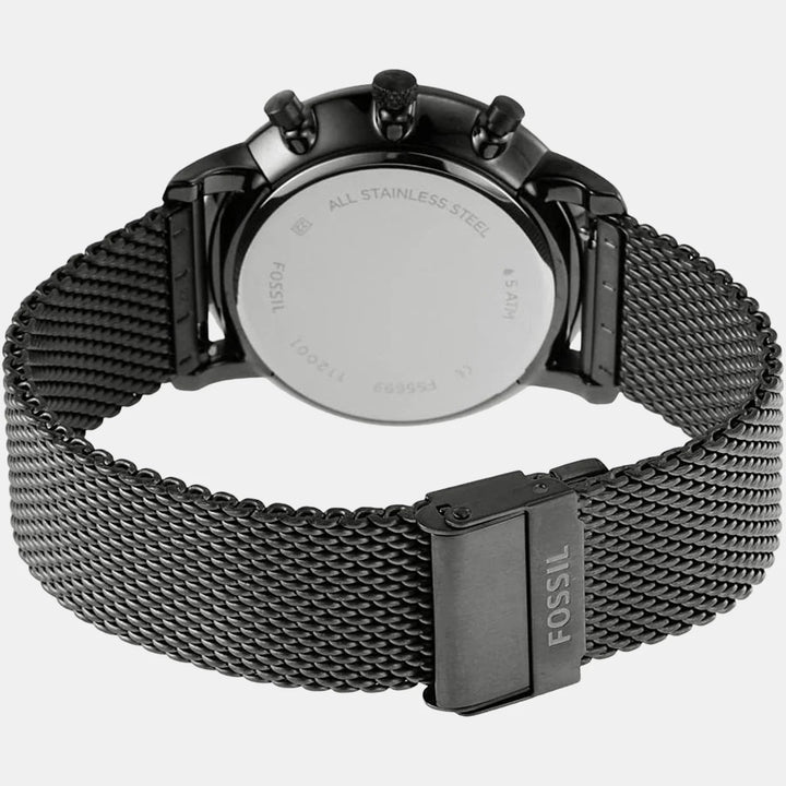 Fossil Copeland FS5699 Black Dial Brown Leather Strap Men&