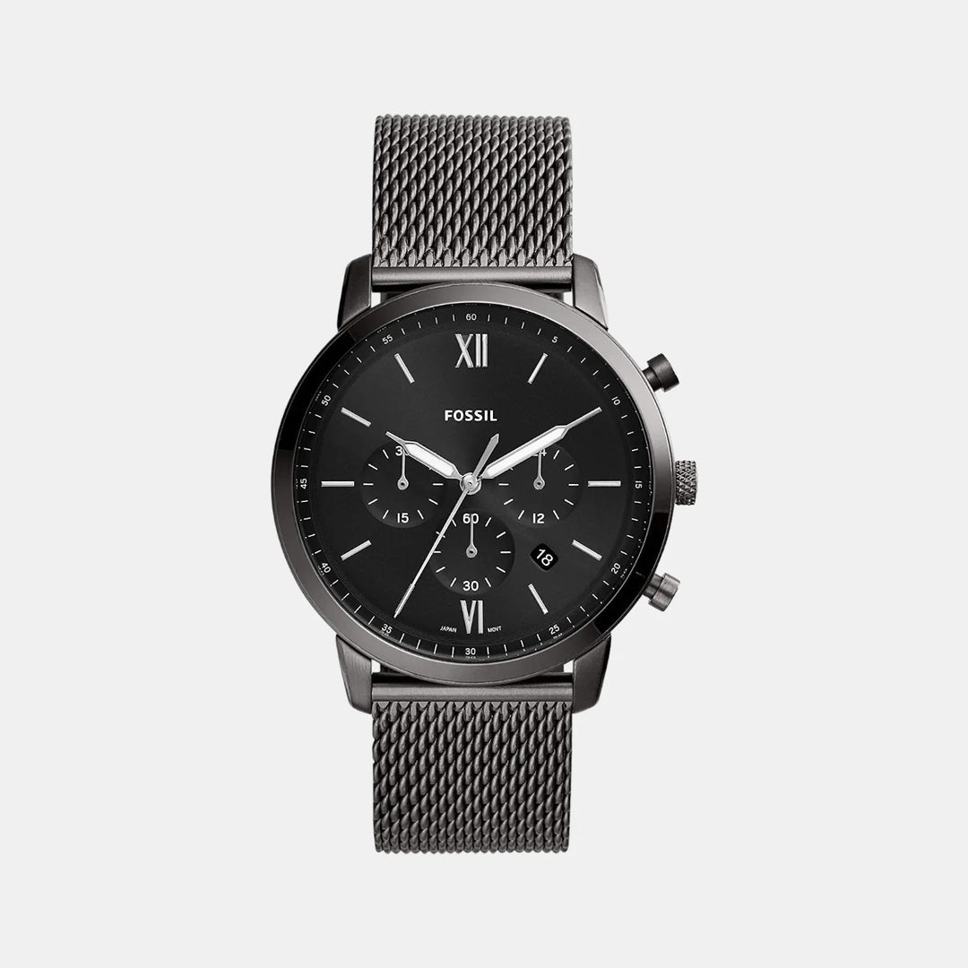 Fossil Copeland FS5699 Black Dial Brown Leather Strap Men&