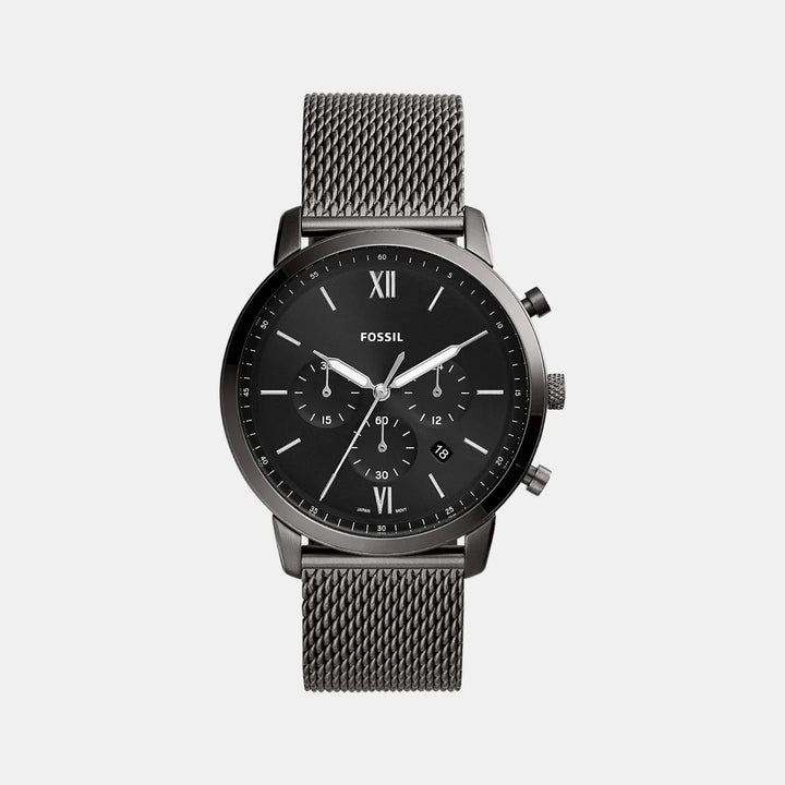 Fossil Copeland FS5699 Black Dial Brown Leather Strap Men&