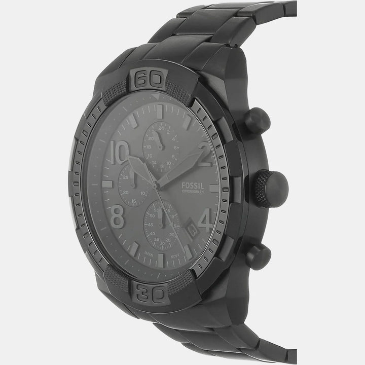 Fossil Bronson FS5712 Black Stainless Steel 50mm Chronograph Men&