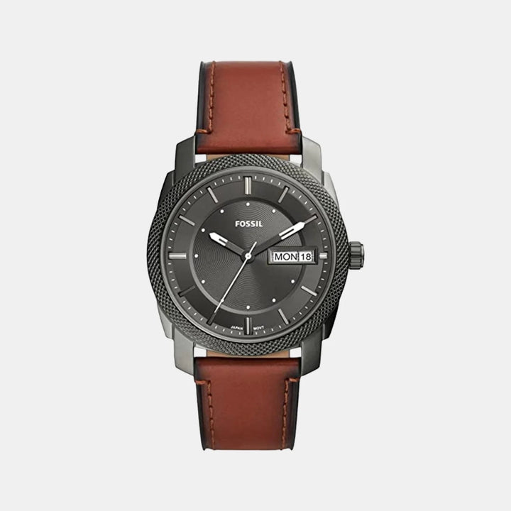 Fossil Machine FS5900 Black Sunray Dial Black Stainless Steel Men&