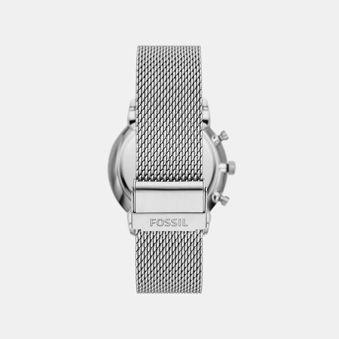 Fossil The Neutra FS6020SET Blue Dial Watch and Beaded Bracelet Men&