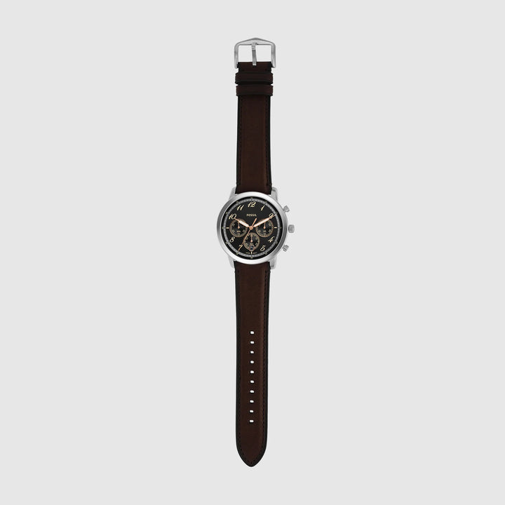 Fossil The Neutra FS6024 Blue Dial Silver-Tone Stainless Steel Men&