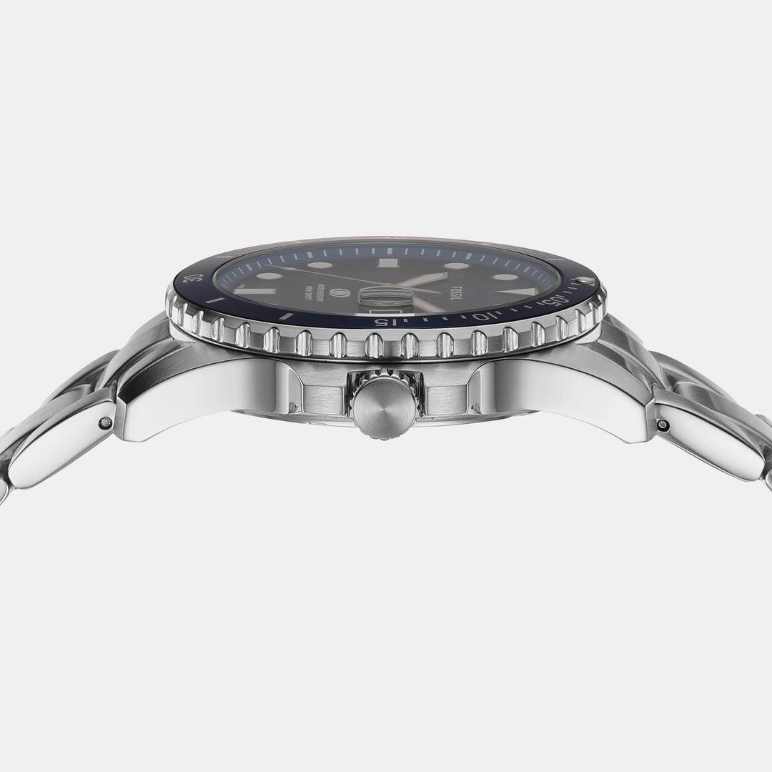 Fossil Blue Dive FS6029 Blue Dial Silver-Tone Stainless Steel Men&