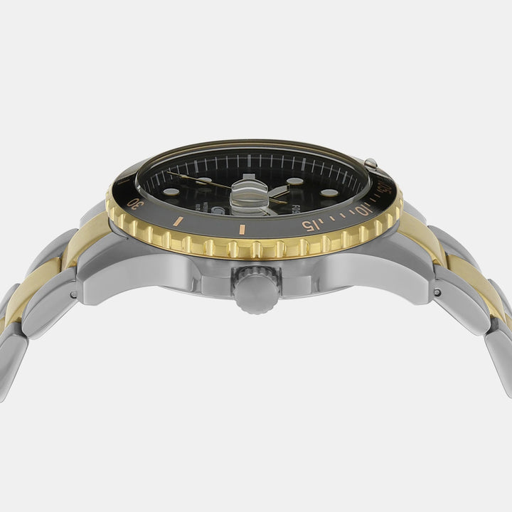 Fossil Blue Dive FS6031 Black Dial Gold-Tone Stainless Steel Men&