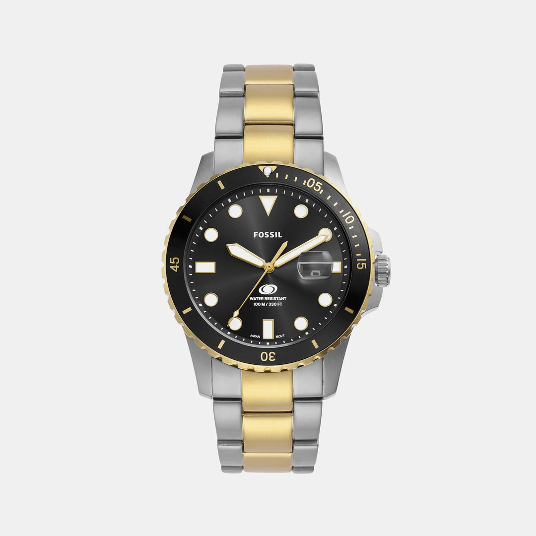 Fossil Blue Dive FS6031 Black Dial Gold-Tone Stainless Steel Men&