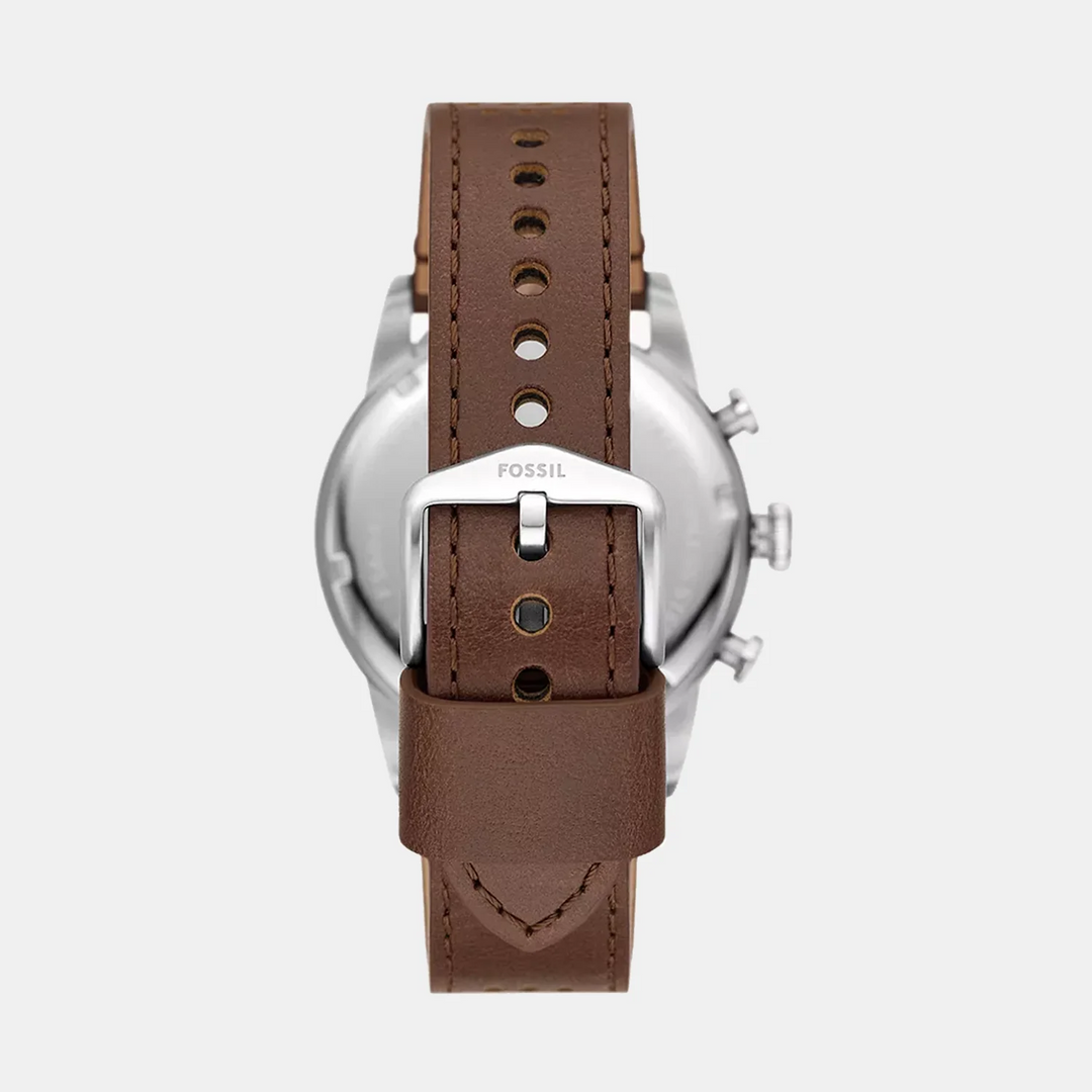 Fossil Sport Tourer FS6042 Chronograph Cream Dial Brown Leather Strap Men&