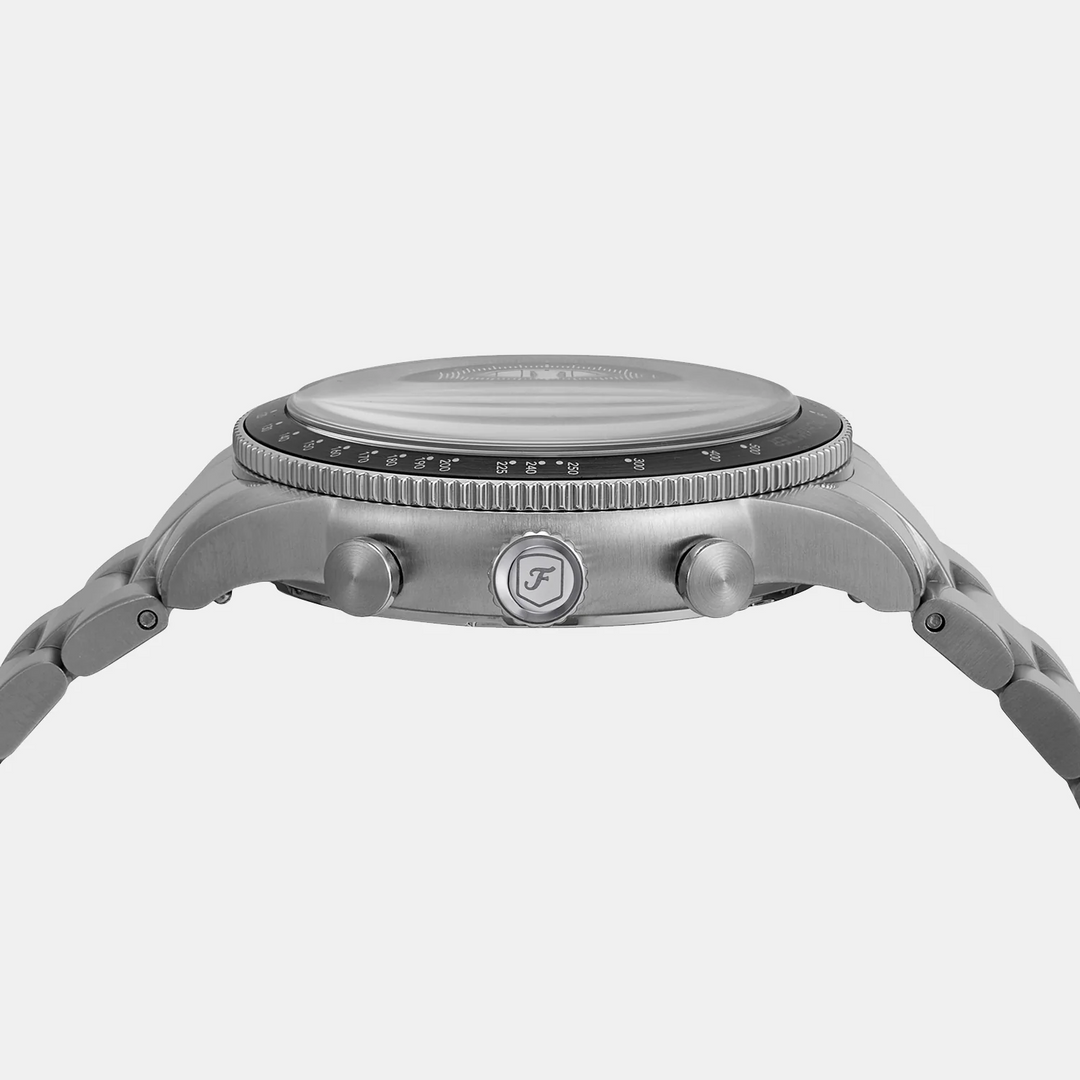 Fossil Sport Tourer FS6045 Chronograph Black Dial Silver-Tone Stainless Steel Men&