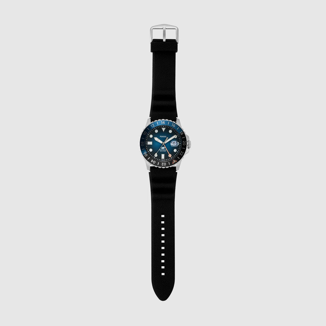 Fossil Sport Tourer FS6049 Chronograph Blue Dial Silver-Tone Stainless Steel Men&