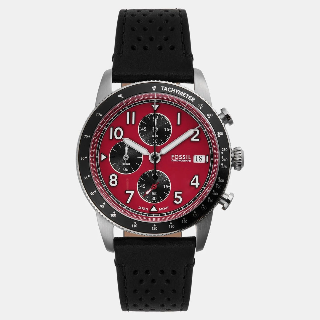 Fossil The Machine FS6086 Blue Dial Brown Leather Men&