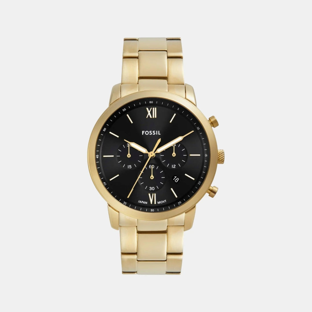 Fossil Neutra FS6093 Black Dial Black Silicone Strap Men&