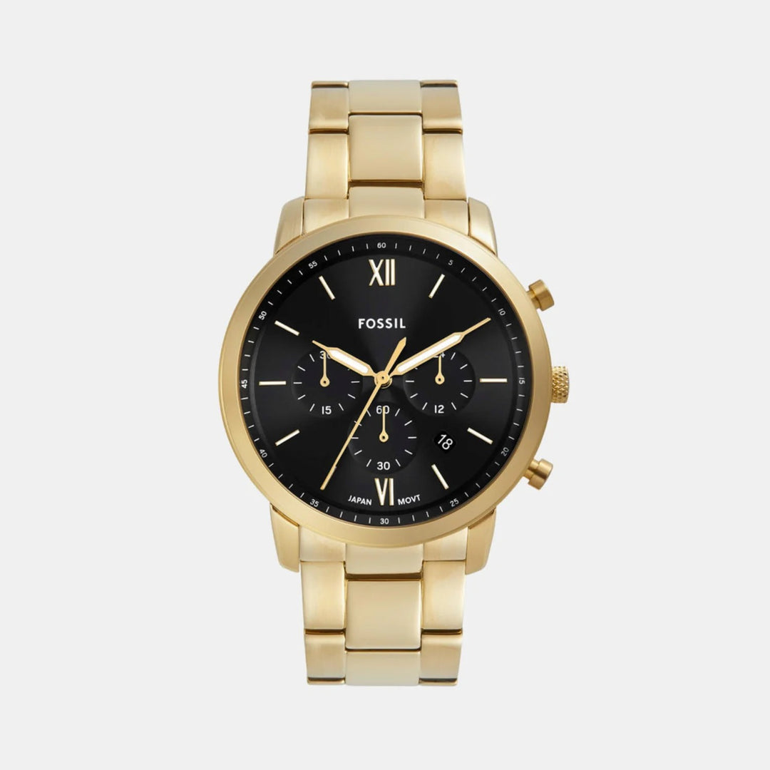 Fossil Neutra FS6093 Black Dial Black Silicone Strap Men&