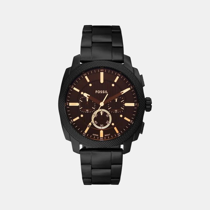 Fossil Machine FS6097 Blue Dial Brown Leather Men&