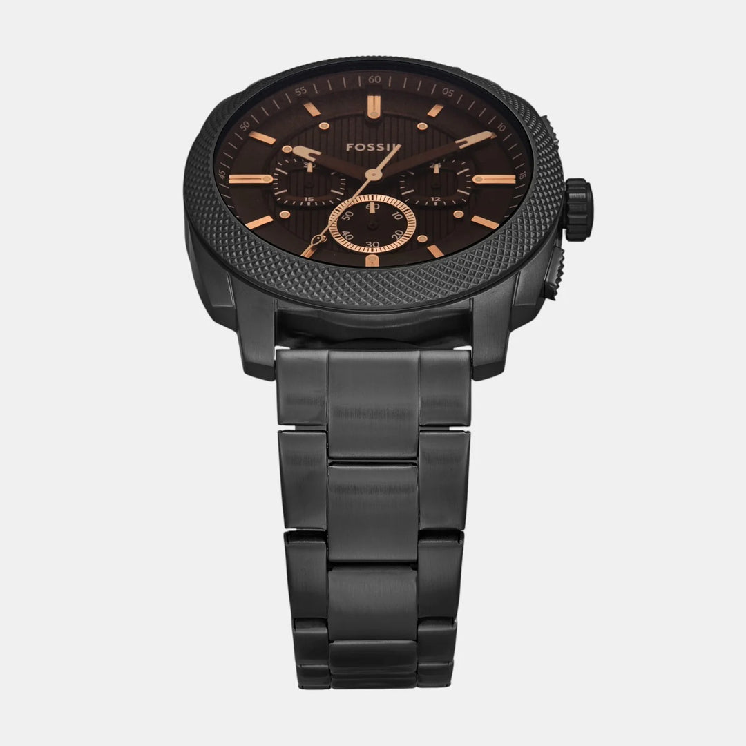 Fossil Machine FS6097 Blue Dial Brown Leather Men&