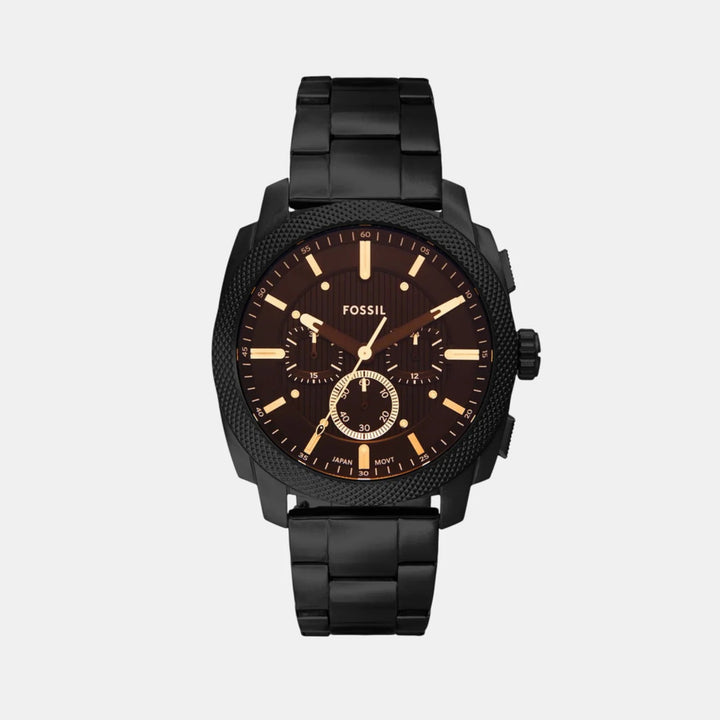 Fossil Machine FS6097 Blue Dial Brown Leather Men&