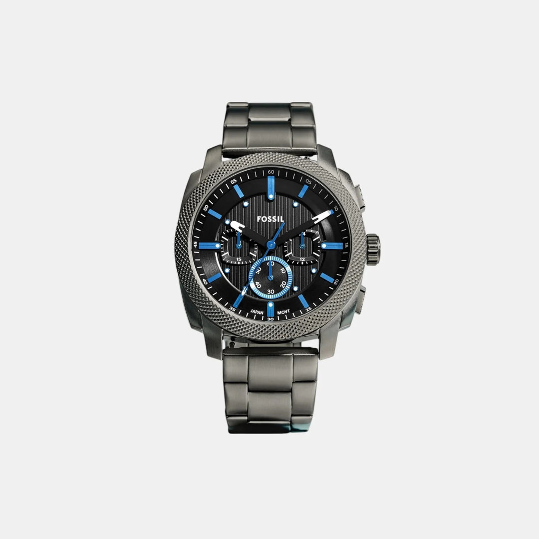 Fossil The Machine FS6098 White Dial Brown Leather Men&