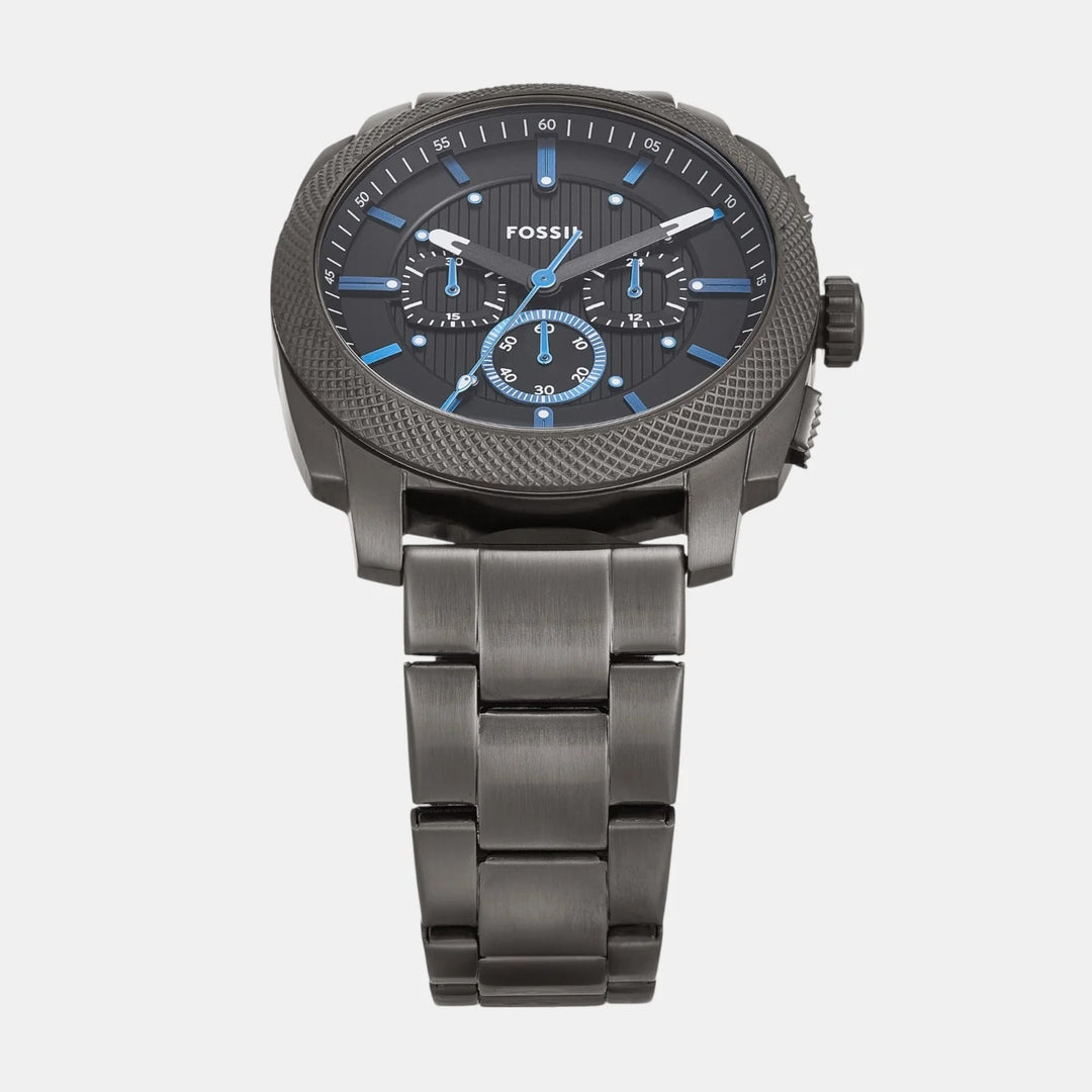 Fossil The Machine FS6098 White Dial Brown Leather Men&