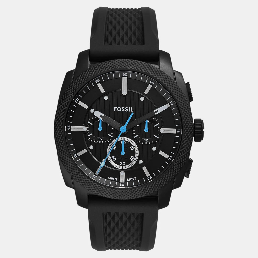 Fossil Machine FS6099 Black Dial Stainless Steel Men&