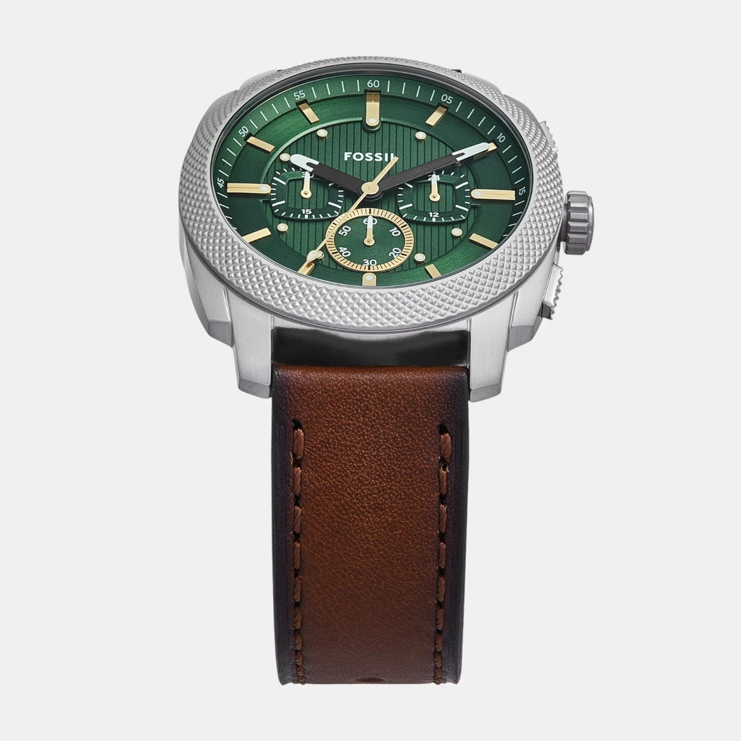 Fossil The Machine FS6100 Green Dial Silver Stainless Steel Men&