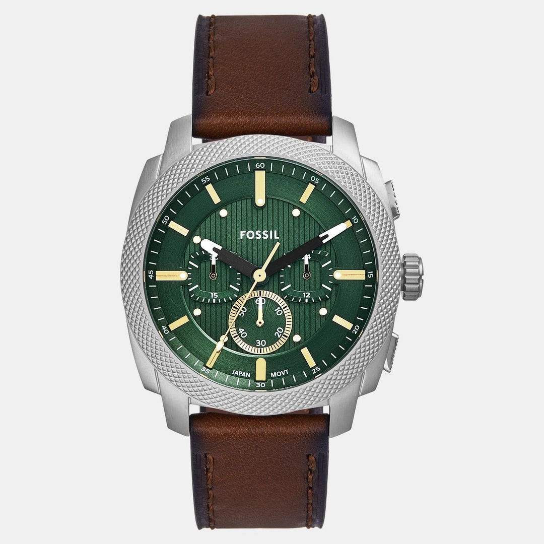 Fossil The Machine FS6100 Green Dial Silver Stainless Steel Men&