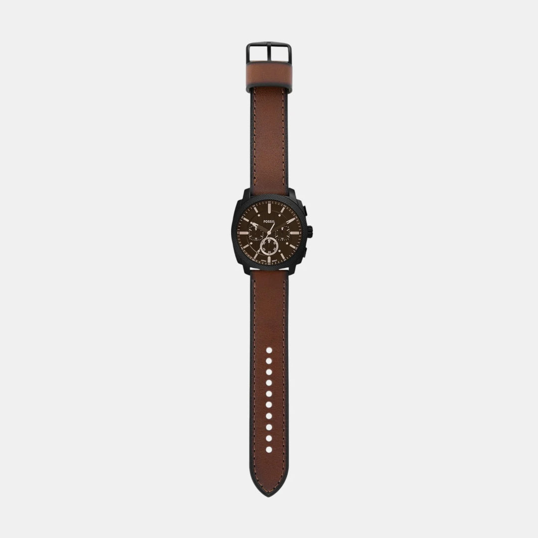 Fossil Machine FS6102SET Watch and Braided Leather Bracelet Men&