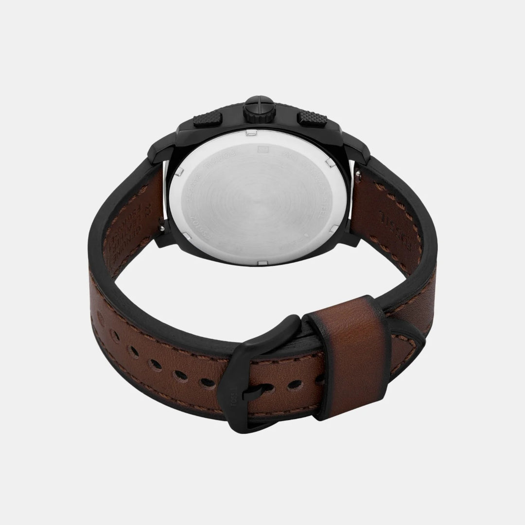 Fossil Machine FS6102SET Watch and Braided Leather Bracelet Men&