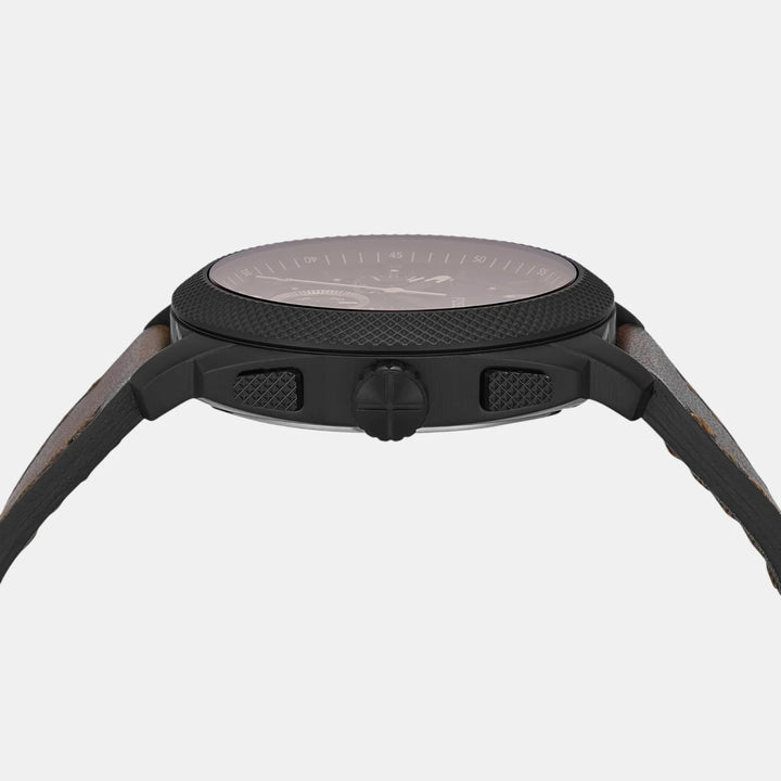 Fossil Machine FS6102SET Watch and Braided Leather Bracelet Men&
