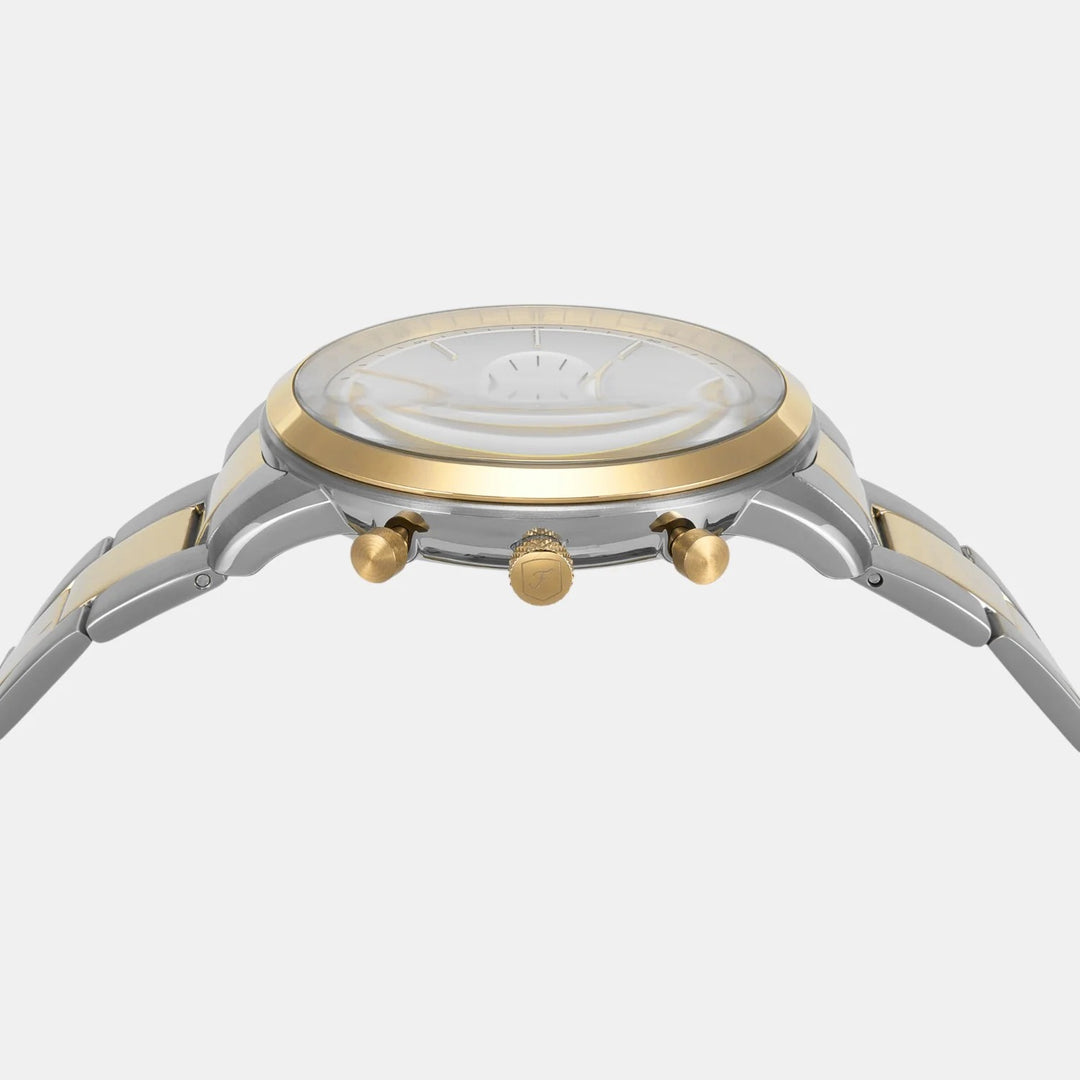 Fossil Neutra FS6112 White Dial Silver Stainless Steel Men&