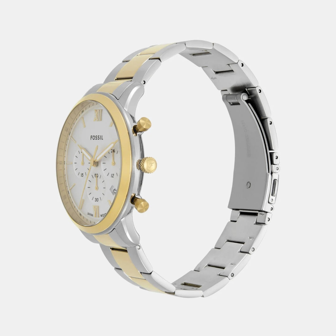 Fossil Neutra FS6112 White Dial Silver Stainless Steel Men&