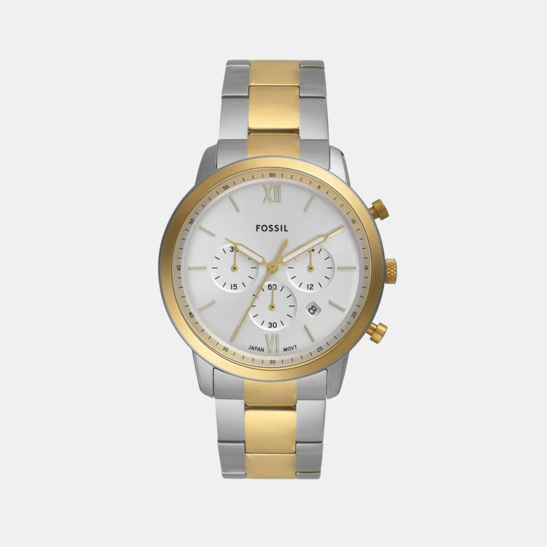 Fossil Neutra FS6112 White Dial Silver Stainless Steel Men&