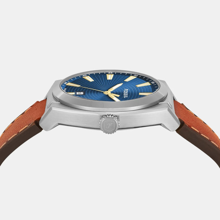 Fossil The Everett FS6115 Blue Dial Stainless Steel Men&
