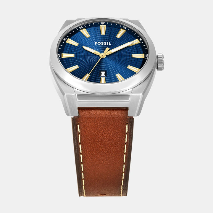 Fossil The Everett FS6115 Blue Dial Stainless Steel Men&