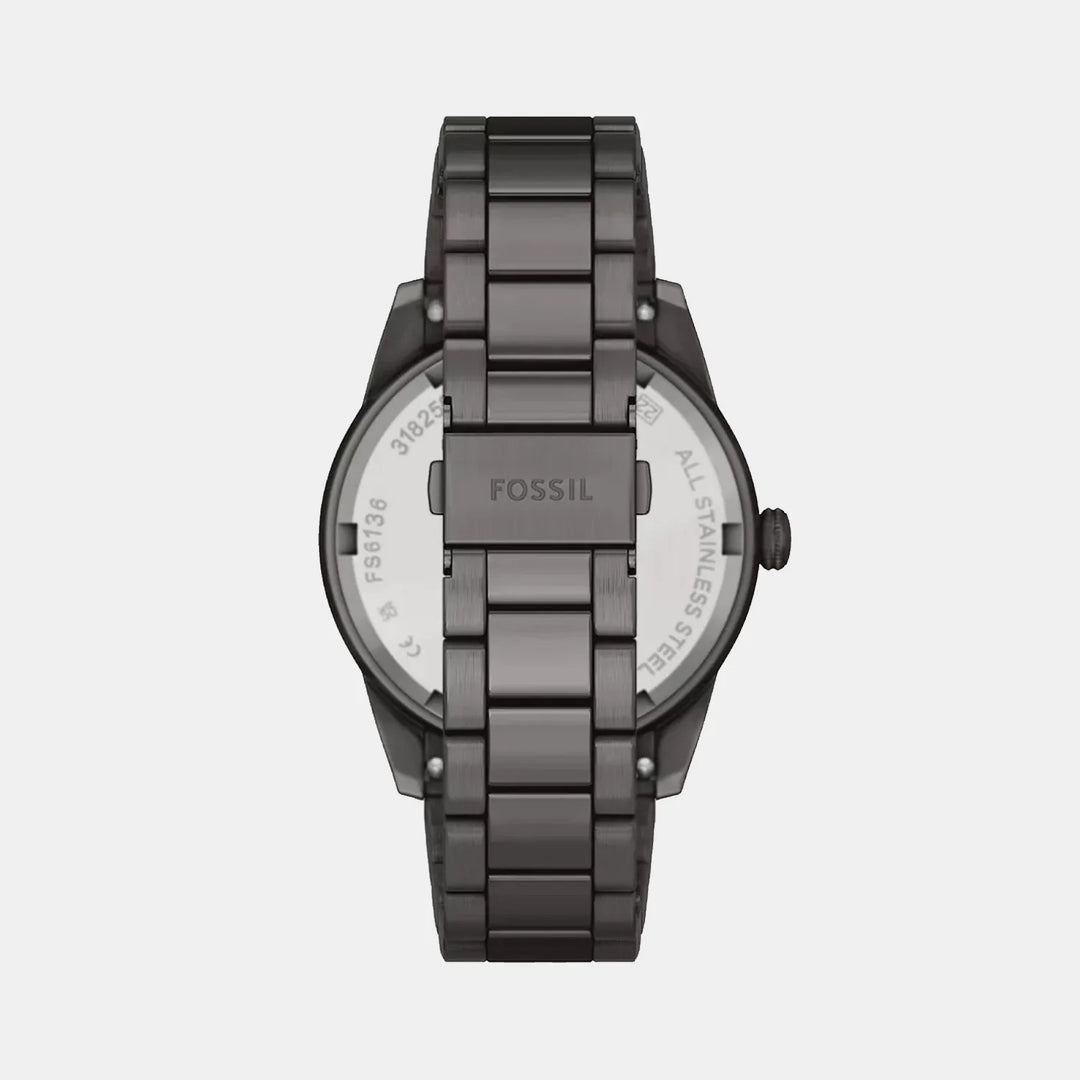 Fossil Pearson FS6136 Rectangular Champagne Dial Gold-Tone Men&