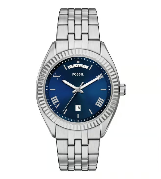 Fossil Campbell FS6140 Silver Dial Stainless Steel Men&
