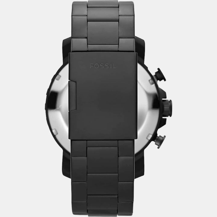 Fossil Nate JR1401 Chronograph Black Dial Stainless Steel Men&