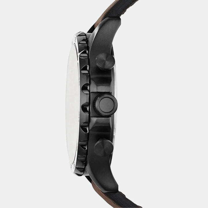 Fossil Nate JR1487 Chronograph Brown Dial Brown Leather Men&