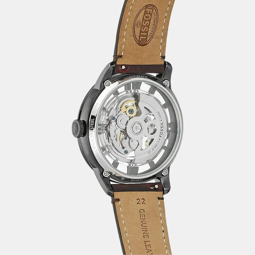 Fossil Townsman ME3098 Automatic Skeleton Dial Silver Stainless Steel Men&