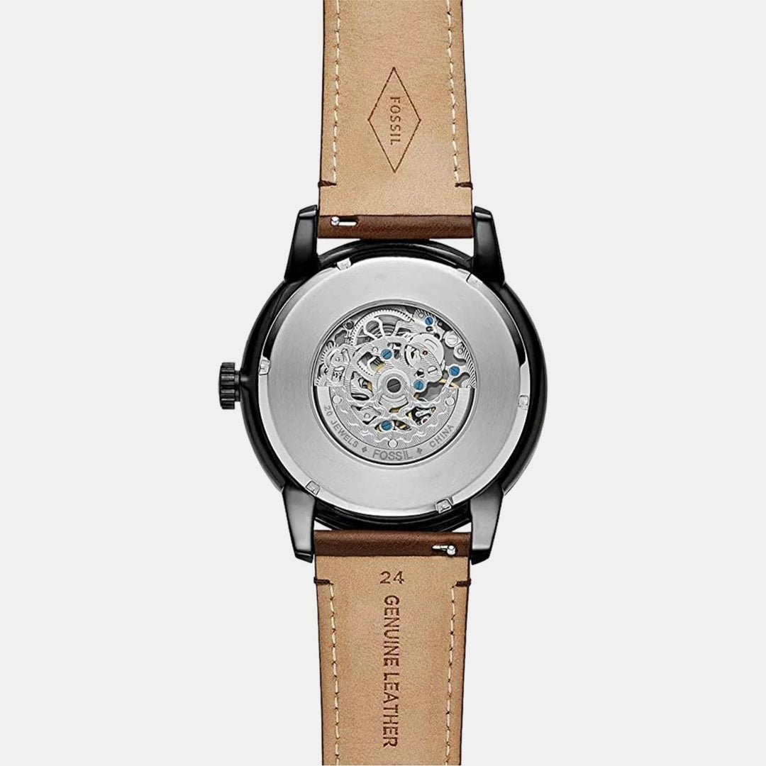 Fossil Townsman ME3155 Automatic Black Dial Black Leather Men&