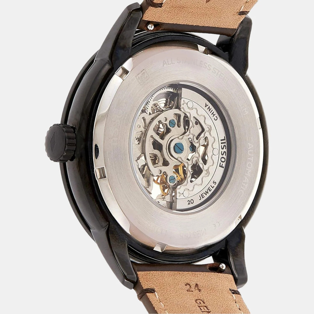Fossil Townsman ME3155 Automatic Black Dial Black Leather Men&