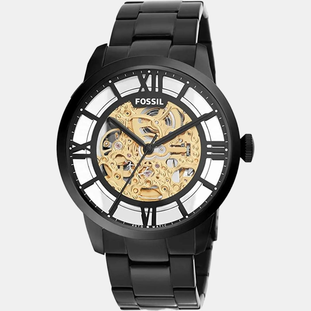 Fossil The Minimalist Automatic ME3197 Blue Dial Brown Leather Men&