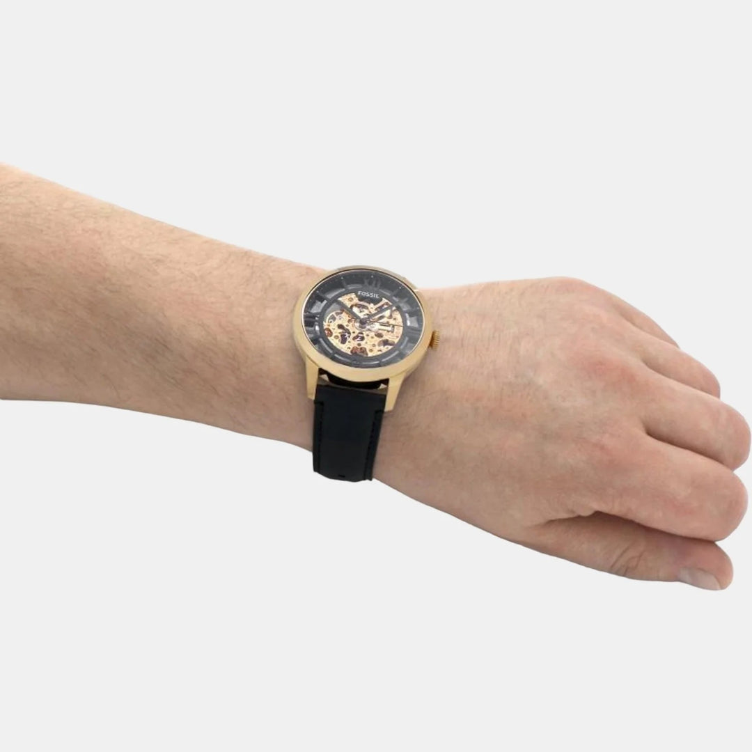 Fossil Everett Automatic ME3210 Skeleton Dial Black Stainless Steel Men&