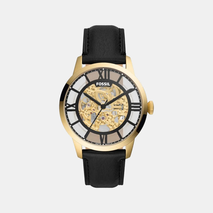 Fossil Everett Automatic ME3210 Skeleton Dial Black Stainless Steel Men&