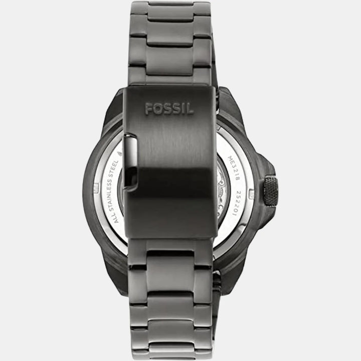 Fossil Inscribe Automatic ME3218 Skeleton Dial Silver Stainless Steel Men&
