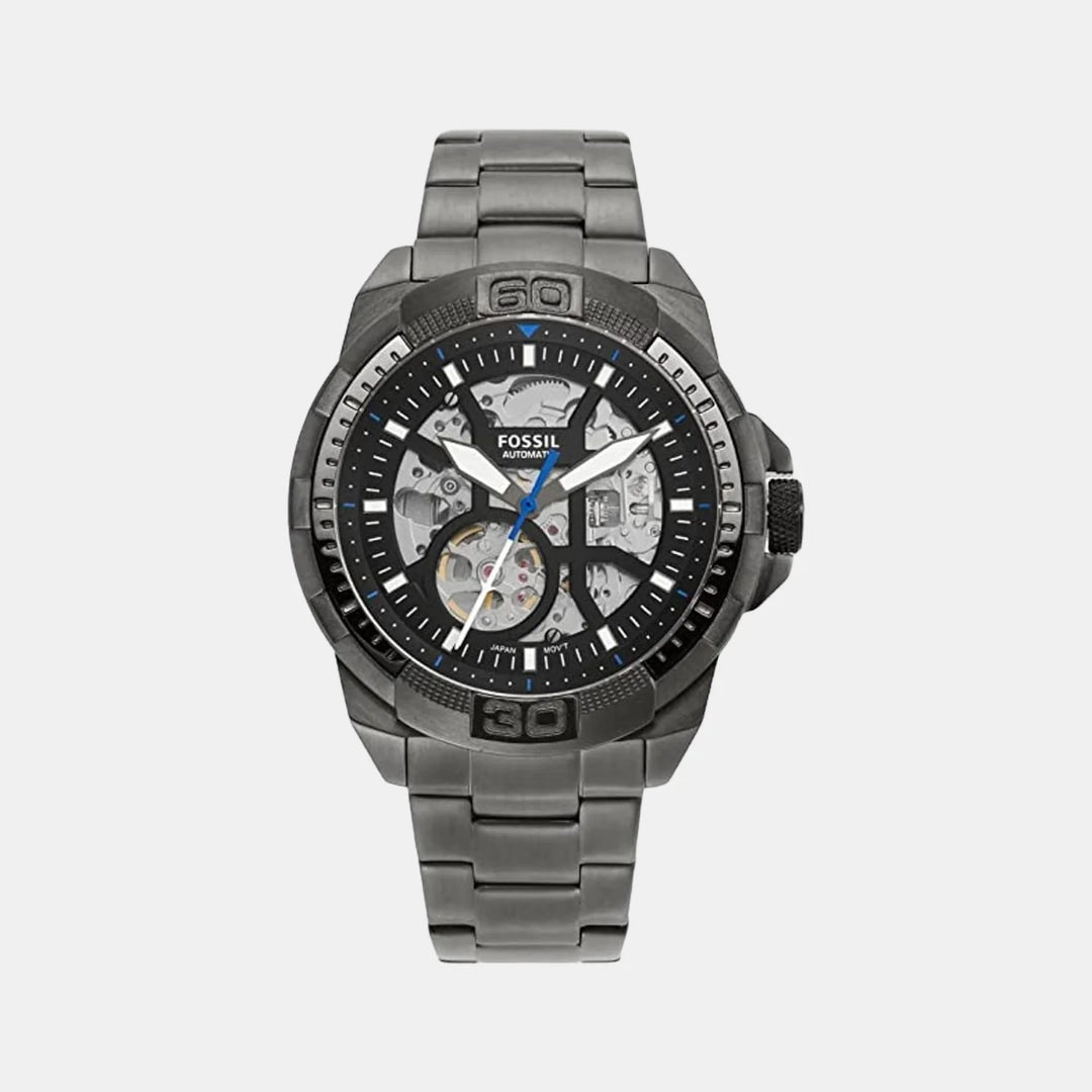 Fossil Inscribe Automatic ME3218 Skeleton Dial Silver Stainless Steel Men&