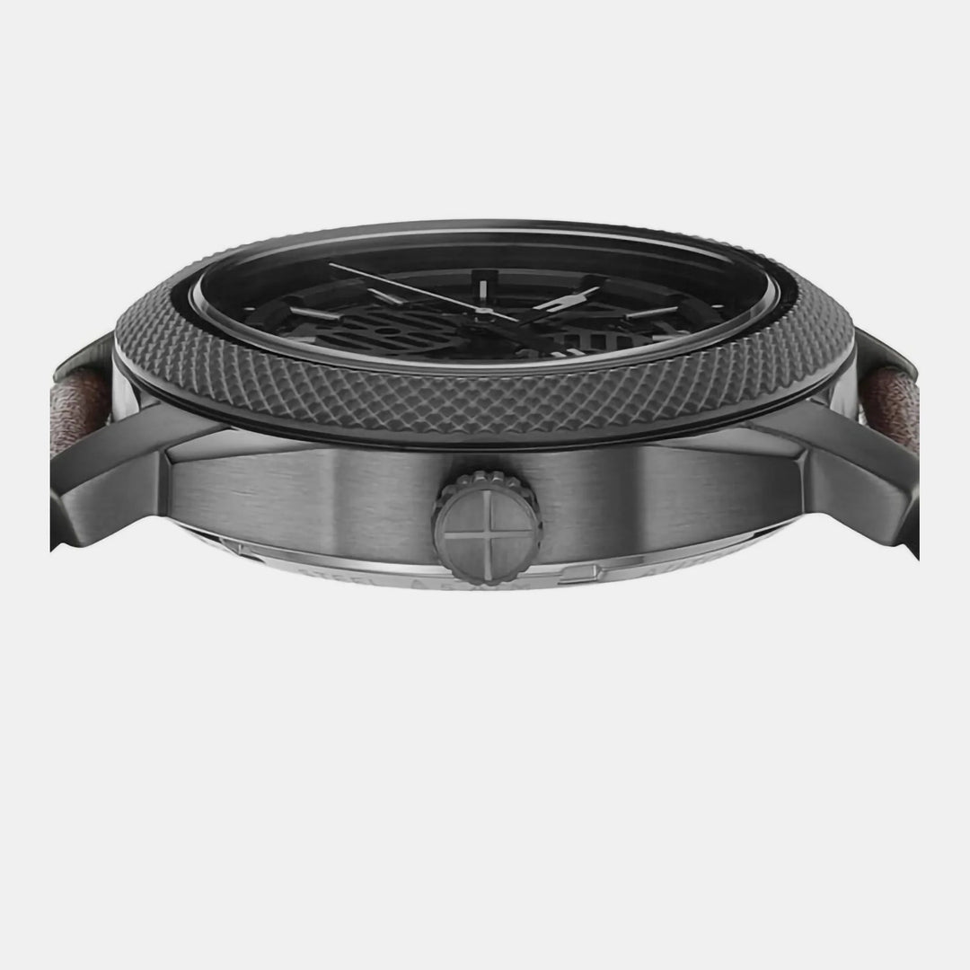 Fossil Heritage Automatic ME3254 Skeleton Dial Silver Stainless Steel Men&