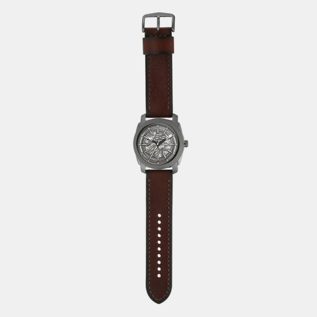 Fossil Heritage Automatic ME3254 Skeleton Dial Silver Stainless Steel Men&