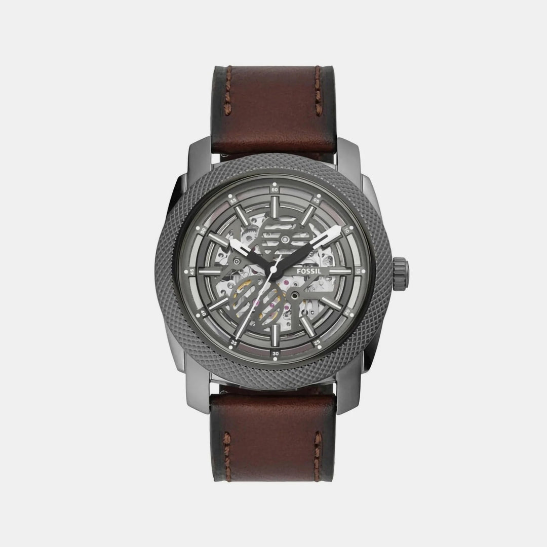 Fossil Heritage Automatic ME3254 Skeleton Dial Silver Stainless Steel Men&