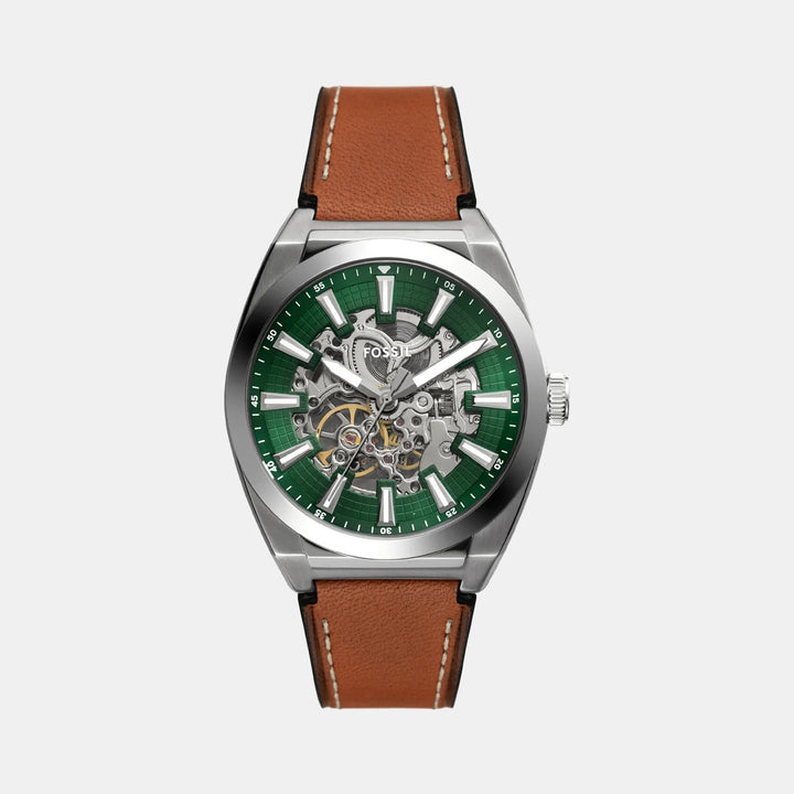 Fossil Heritage ME3261 Automatic Black Dial Stainless Steel Men&